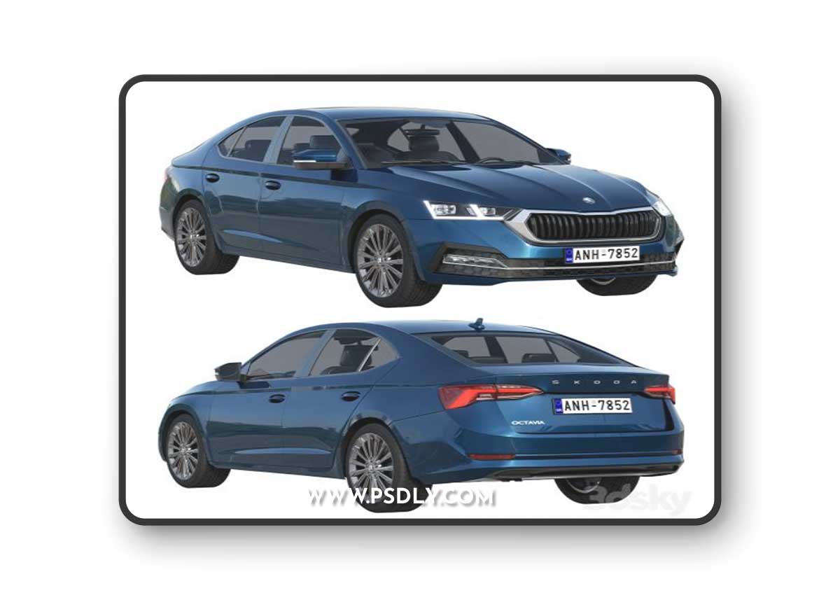 Skoda Octavia 2020 3D Model