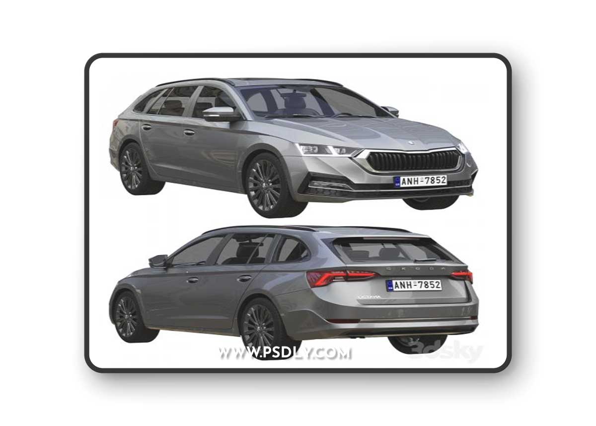 Skoda Octavia Combi 2020 3D Model