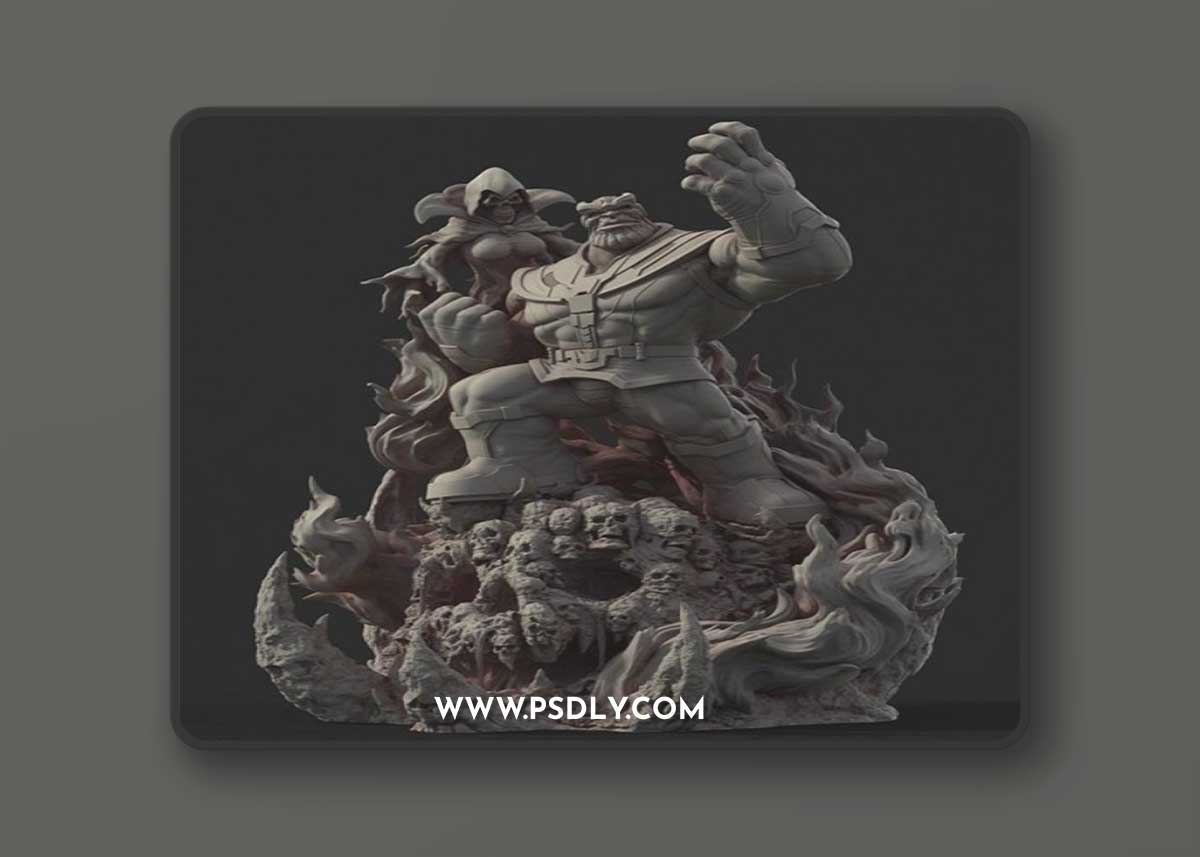 Thanos with Lady Death – 3D Print Model