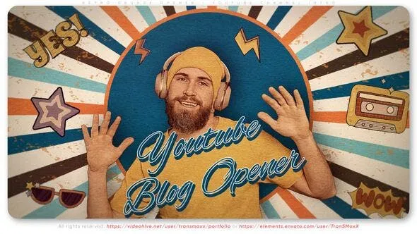 Videohive Retro Grunge Opener - Youtube Channel Intro 49151462