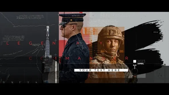 Videohive The War History Glitch Slideshow 49042322
