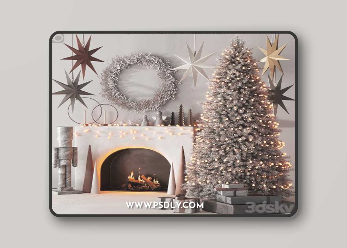 240 happy new year 04 christmas tree mono 01 light CORONA