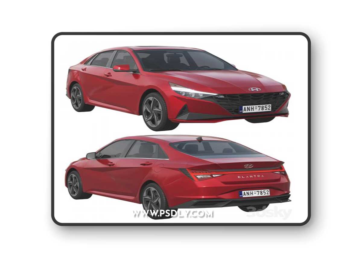 Hyundai Elantra 2021 3D Model