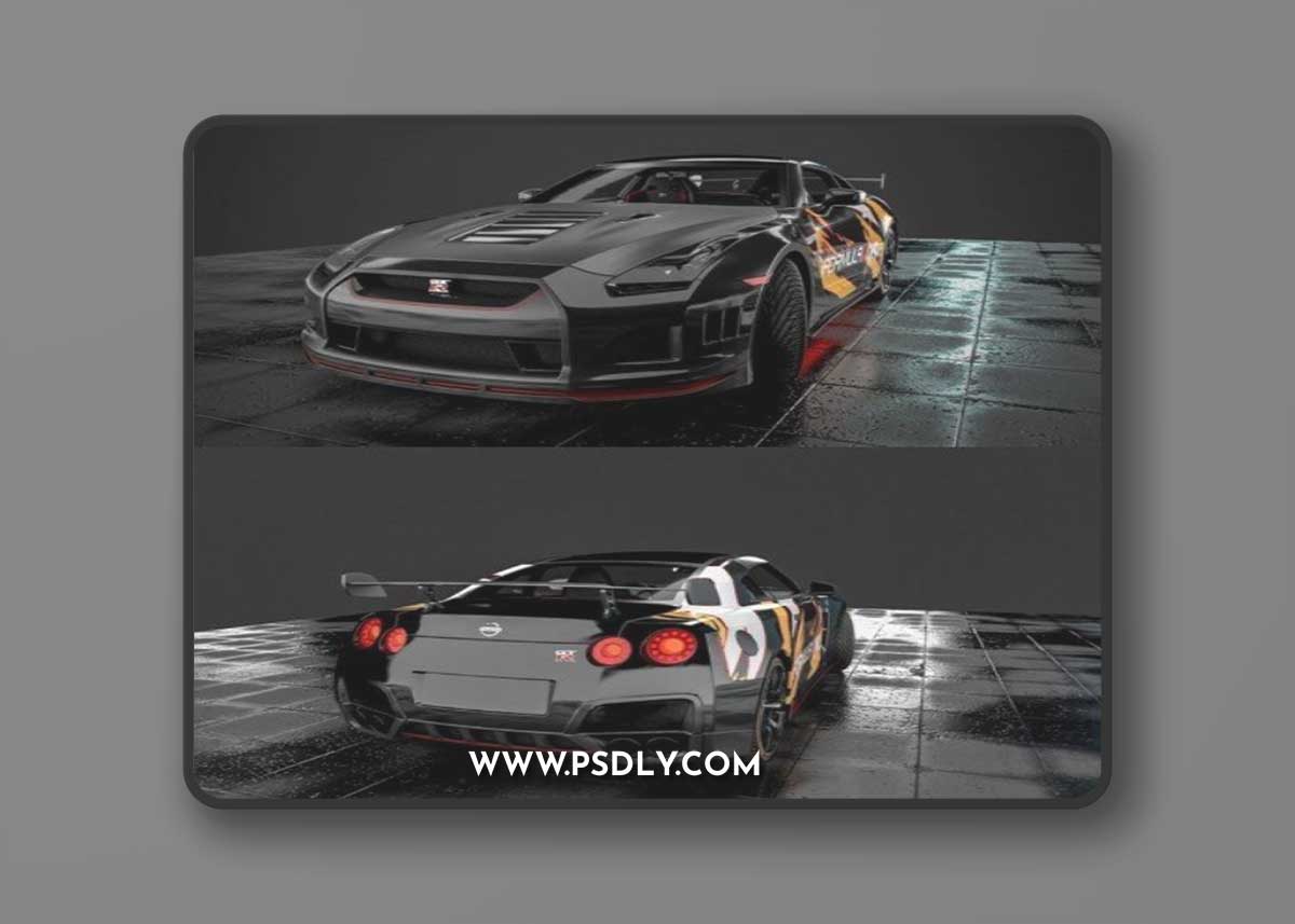 NISSAN GT- R RACE CAR 3D Model