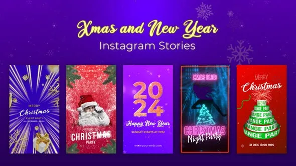 Videohive Christmas and New Year Stories 49902605