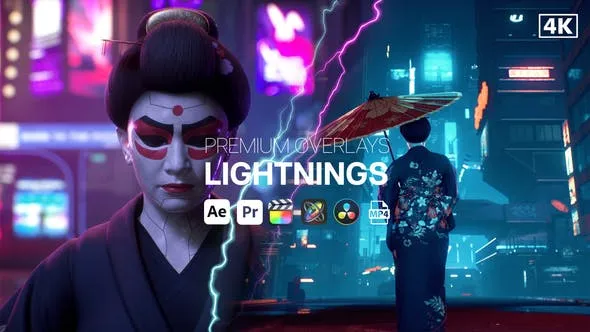 Videohive Premium Overlays Lightnings 49577594