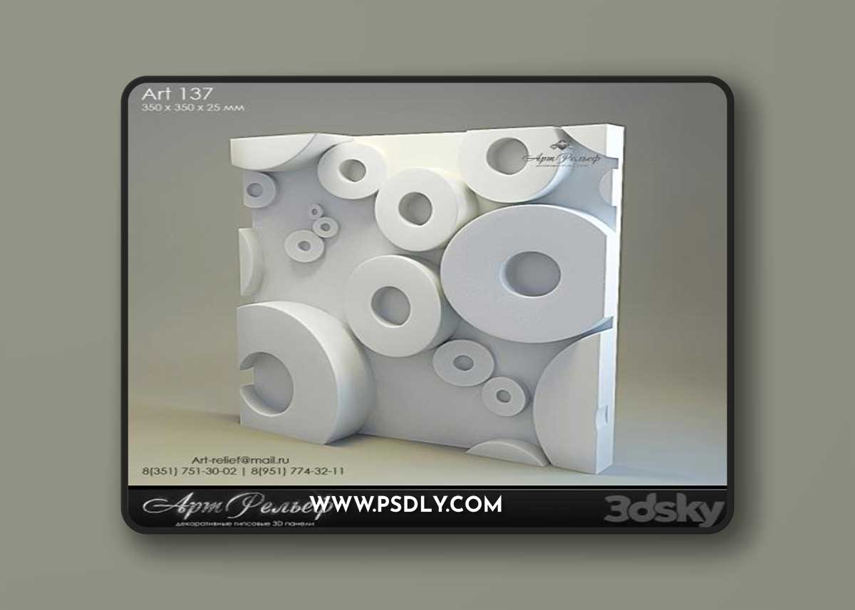 3d gypsum panel 137 from Art Relief