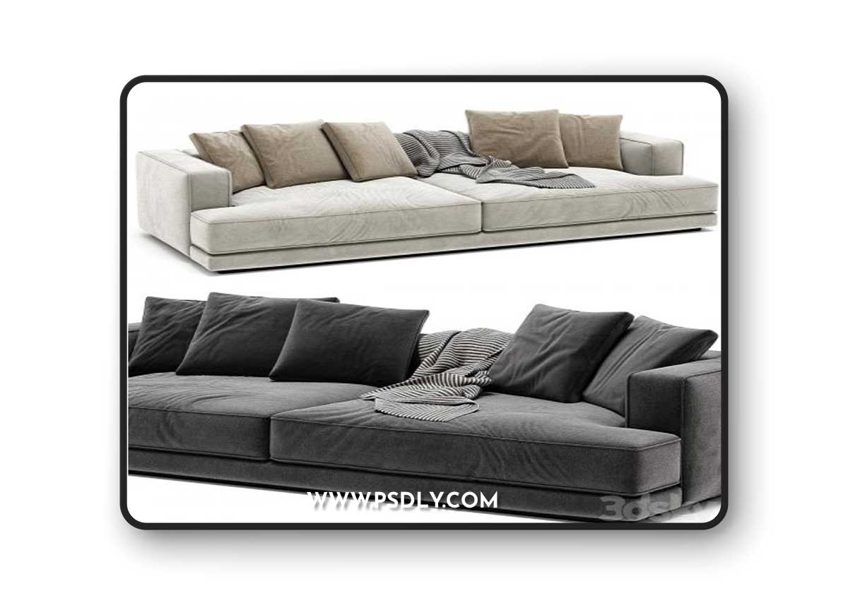 AUGUSTO Fabric Sofa By Molteni