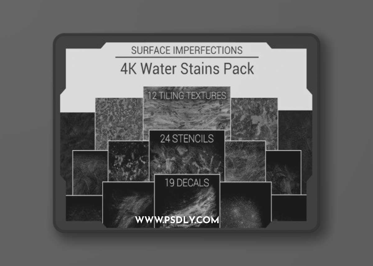 Artstation - Surface Imperfections - Water Stains Pack