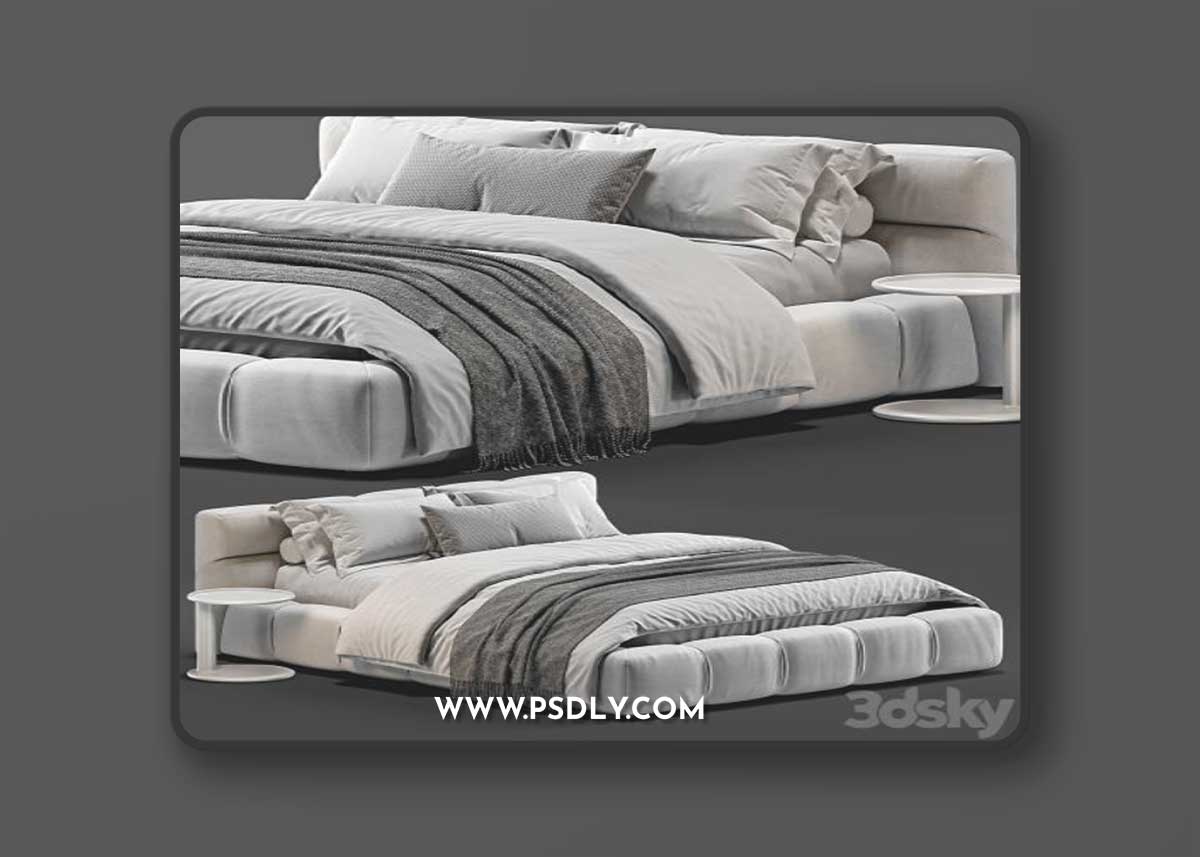 B&B Italia Tufty Bed_vol 02 3D Model