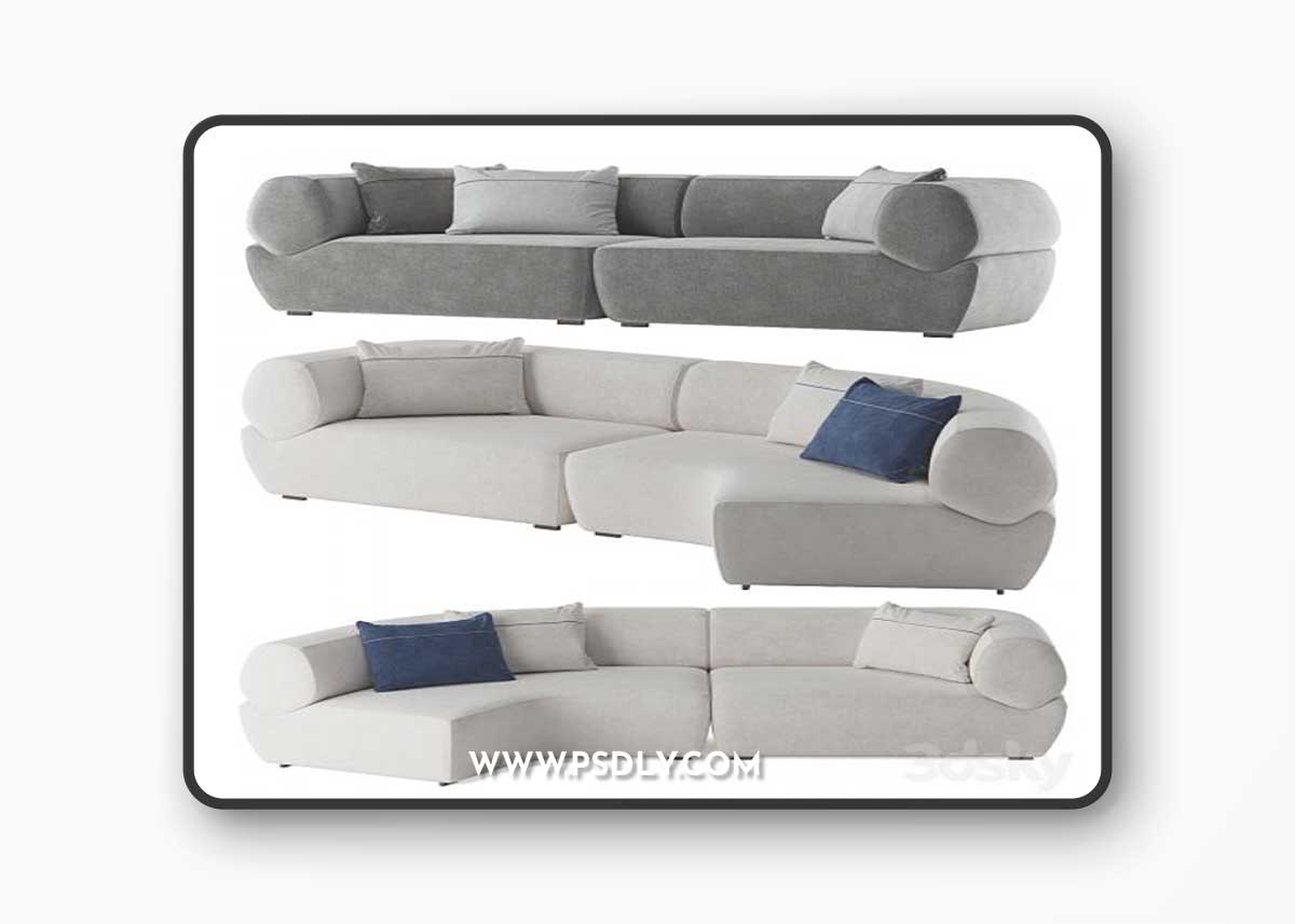 B&B italia Naviglio Sofa 3D Model