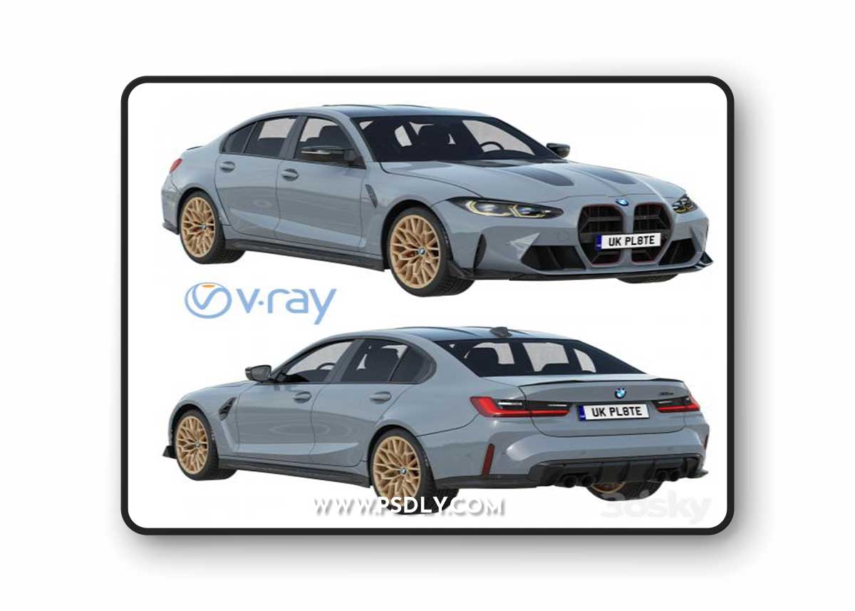 BMW M3 CS 2023 3D Model