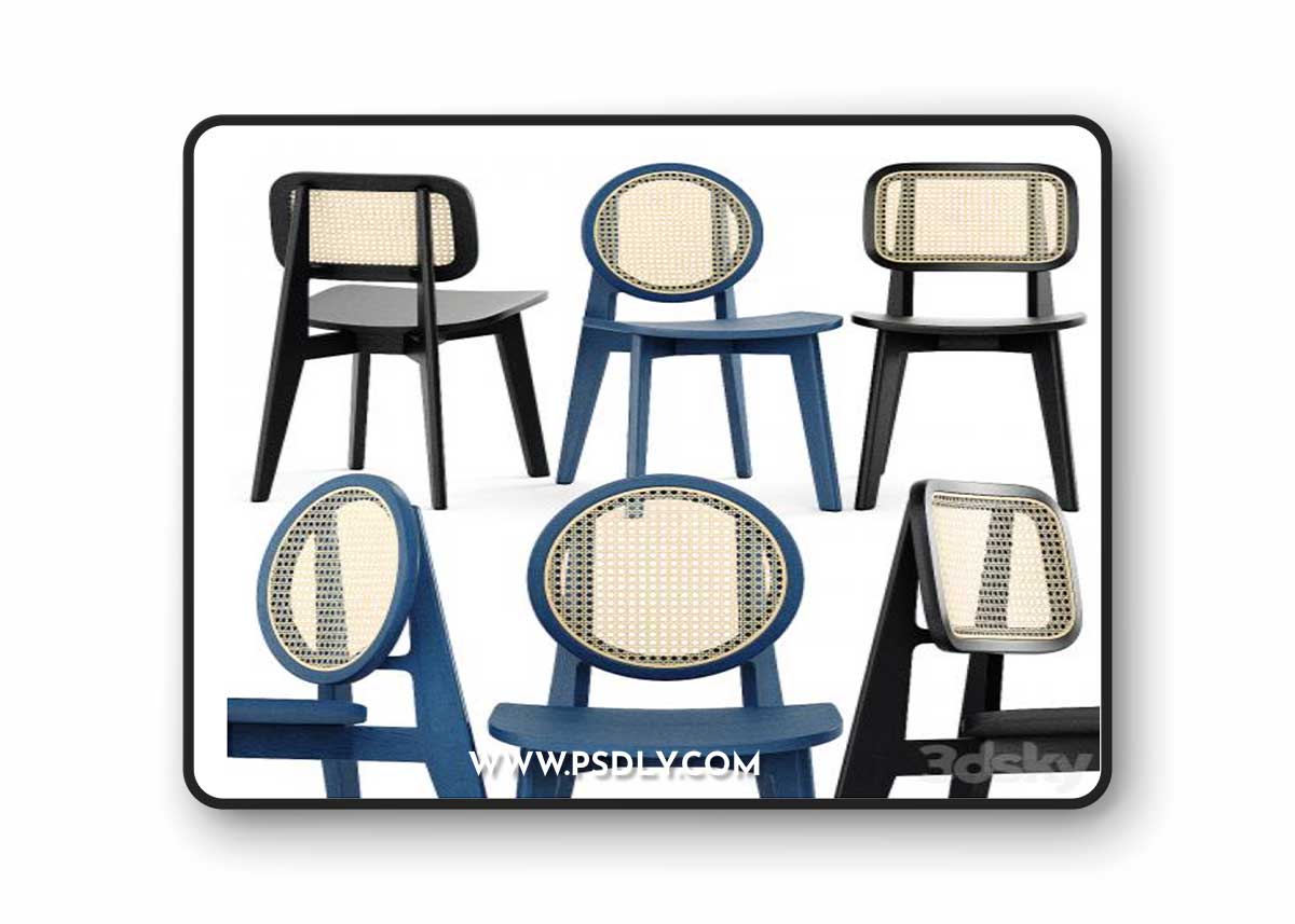 CANE CHAIR - 01, CANE CHAIR - 02 3D Model