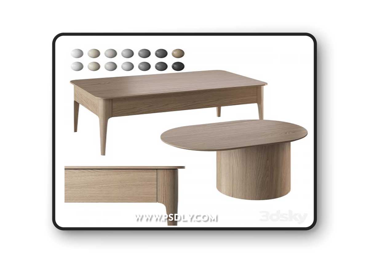 Coffee table Ellipse Type 14 colors