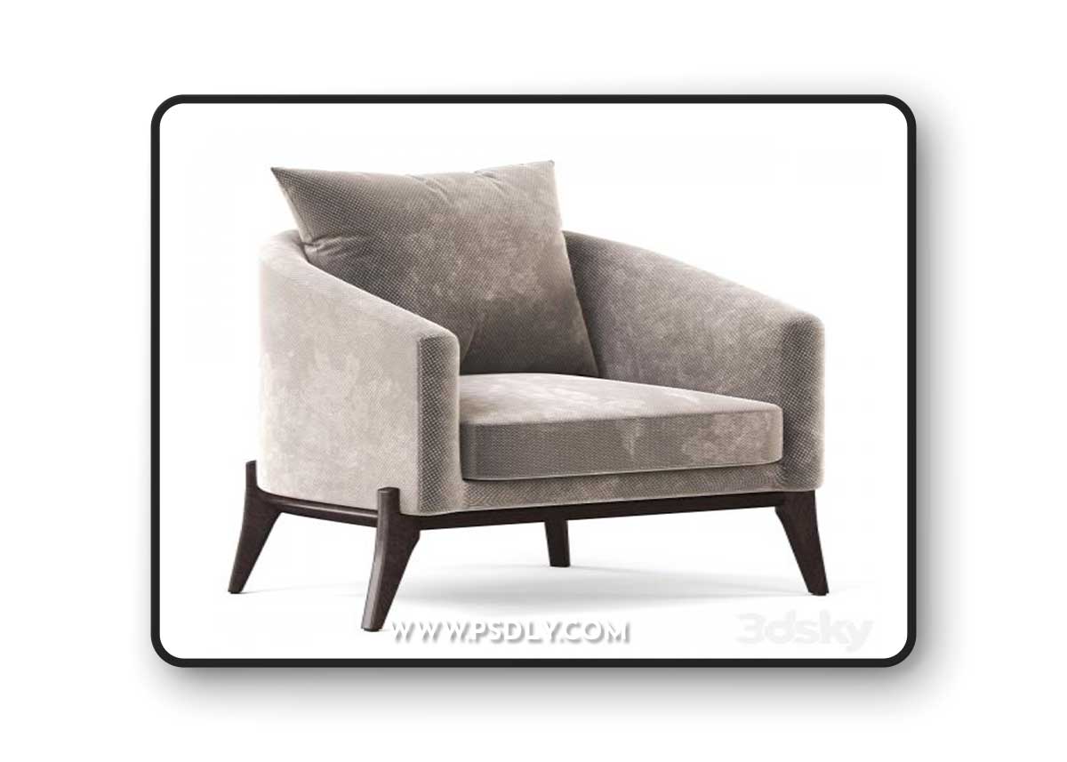 Copeland Chair Orly Natural 3D Model