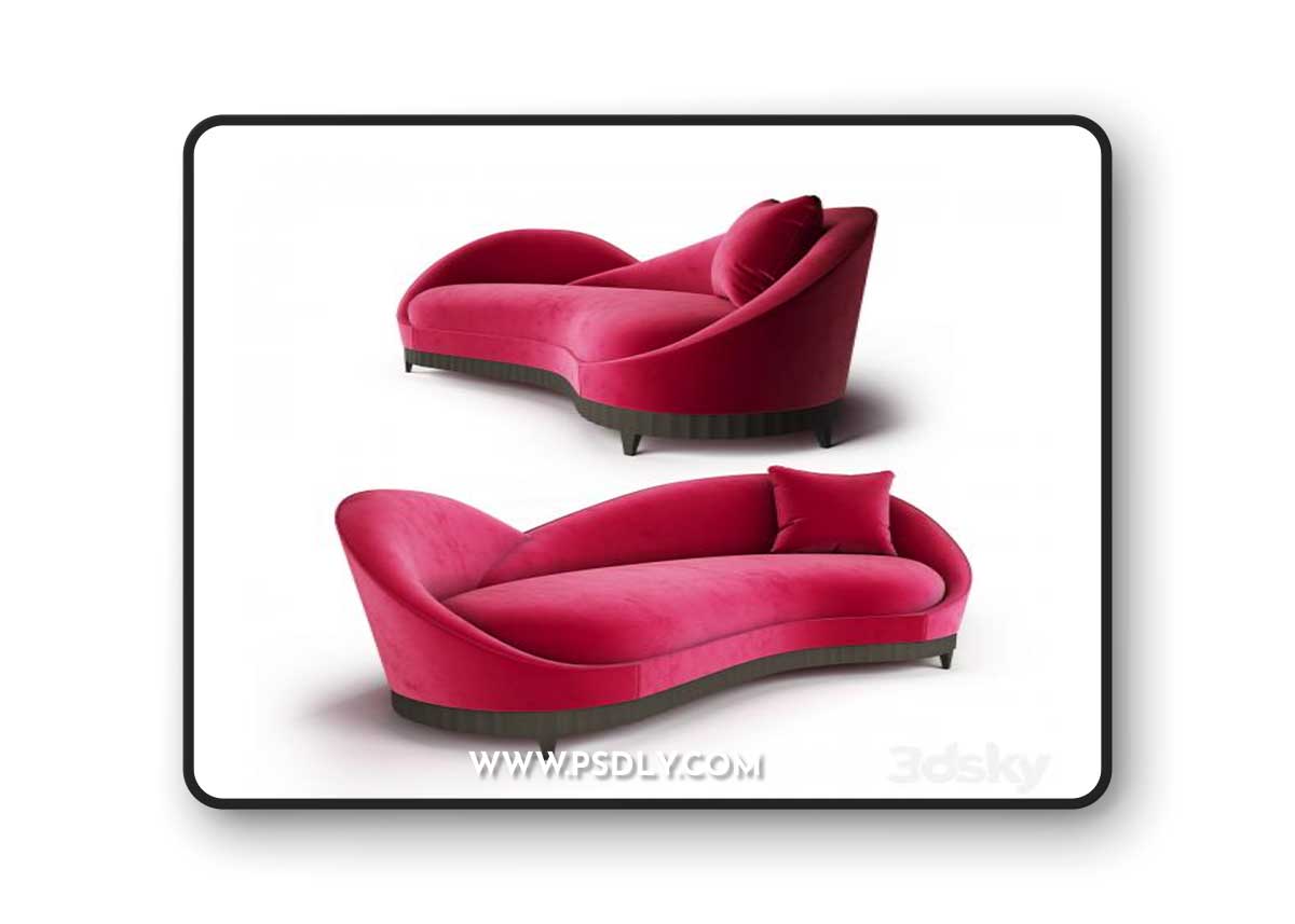 Courbe sofa by Christopher Guy 3D Model