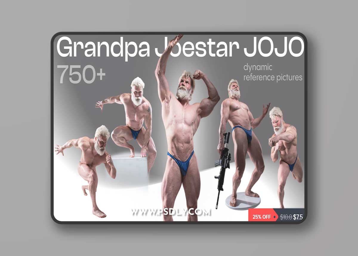 Cubebrush - Mels Mneyan - Grandpa Joestar JOJO 750 Reference Pictures
