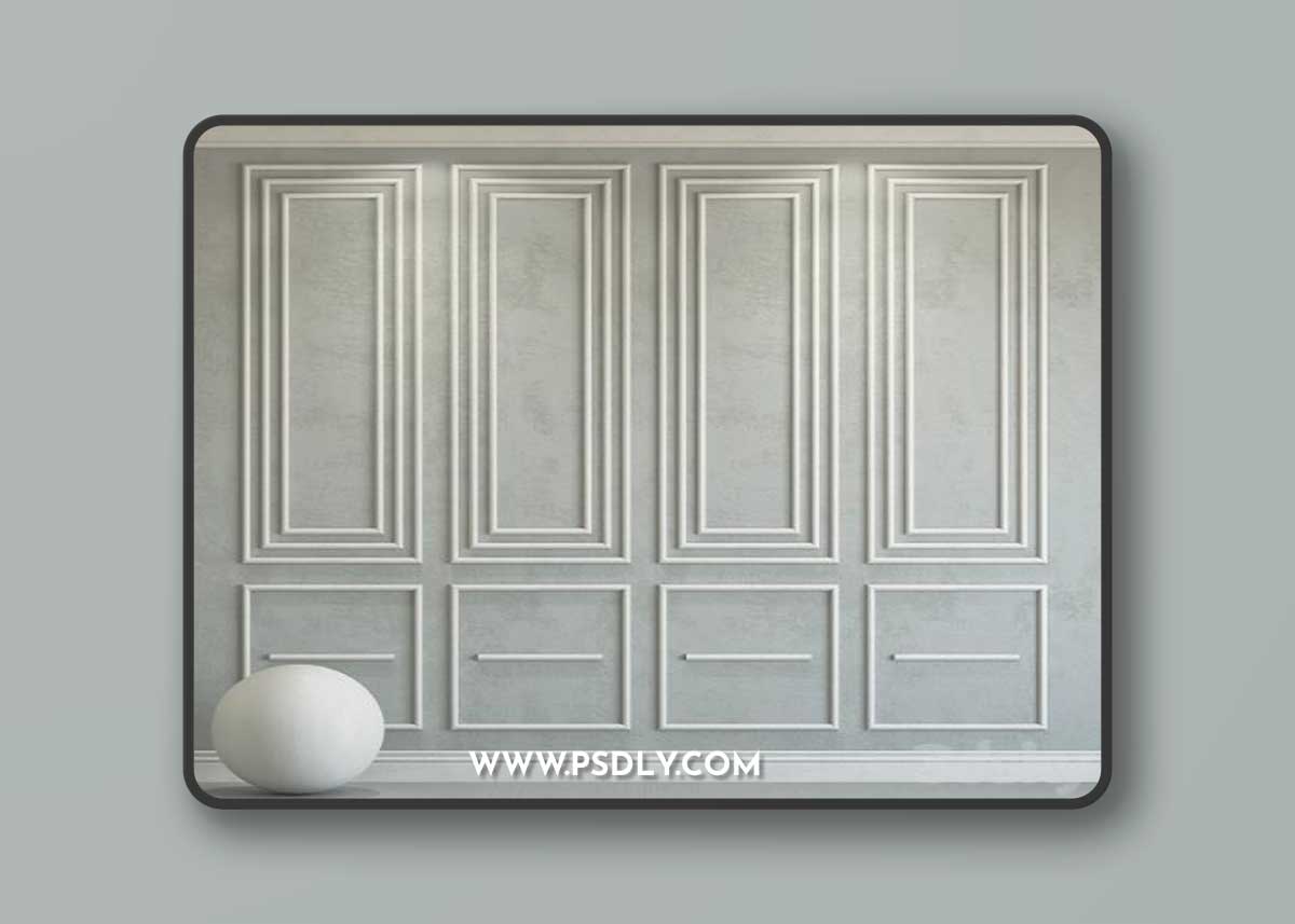 Decorative plaster with molding 115 3D Model