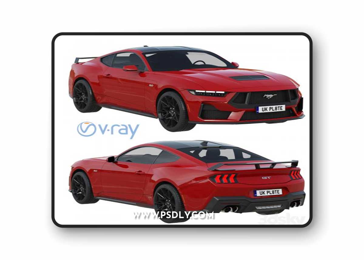 Ford Mustang GT 2023 3D Model