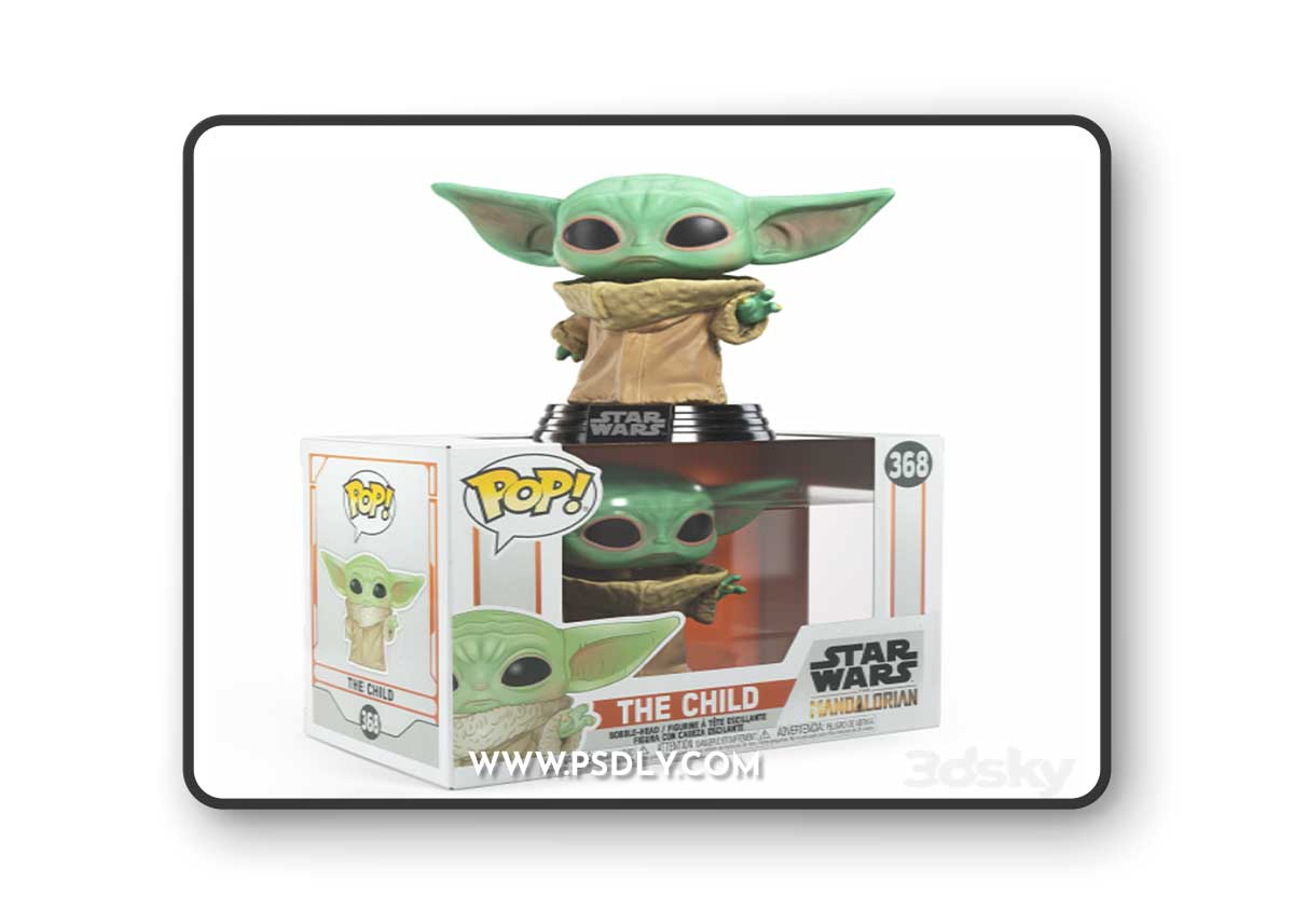 Funko Pop Grogu 3D Model