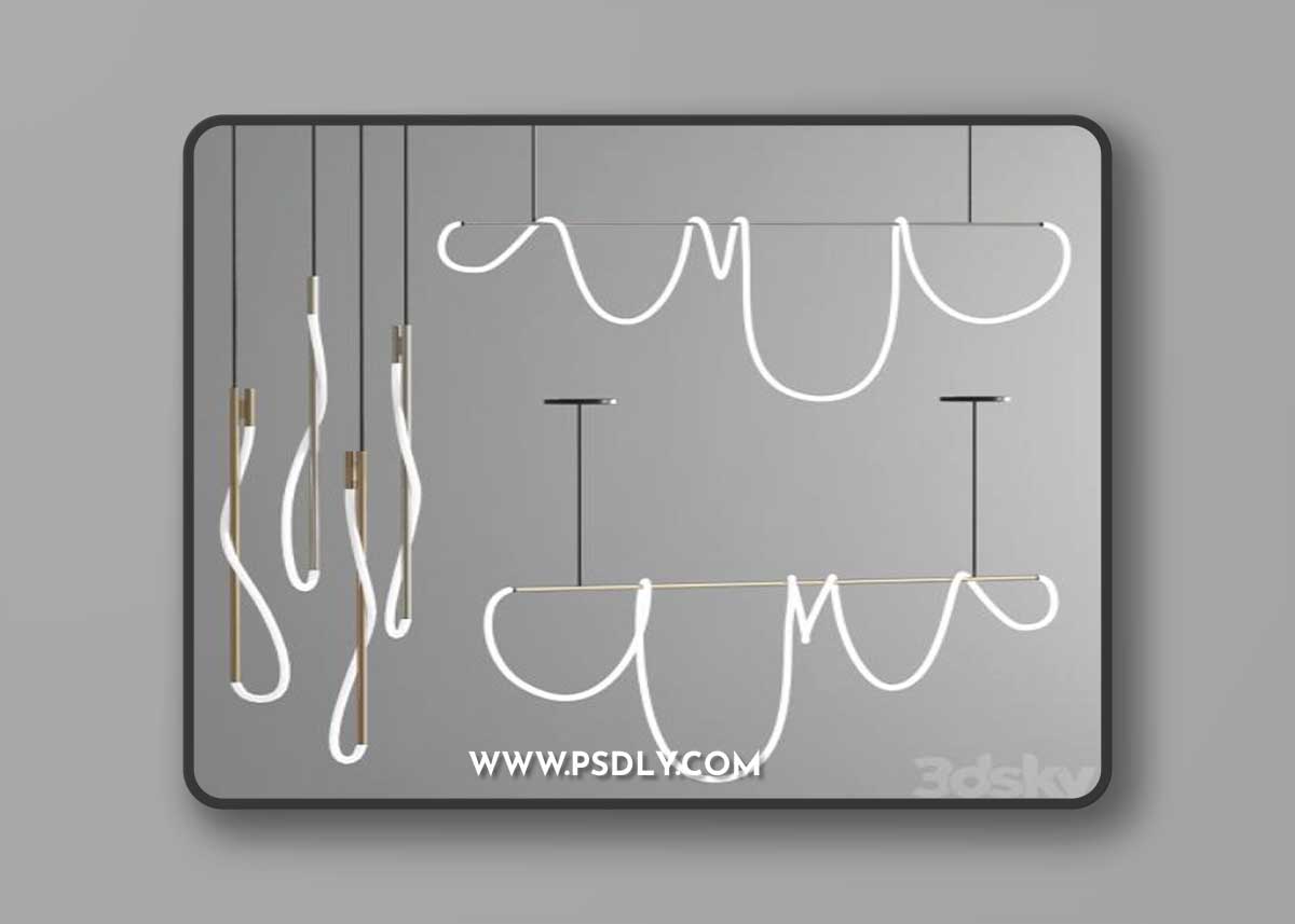 Luke pendant light collection 3D Model