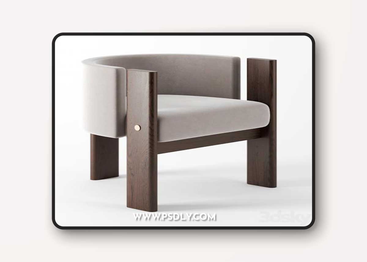 Malta dining chair by Egg Designs 3D Model