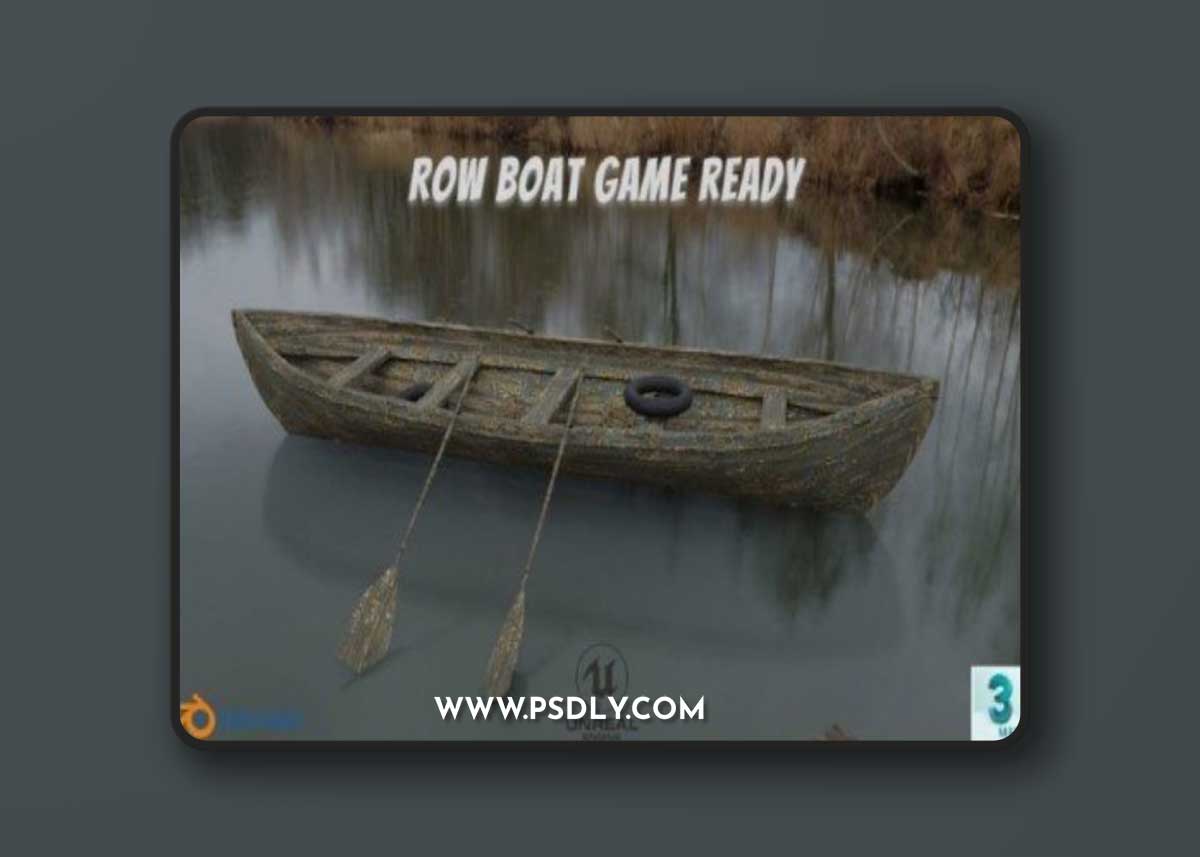 Old Row Boat-Game Ready 3D Model
