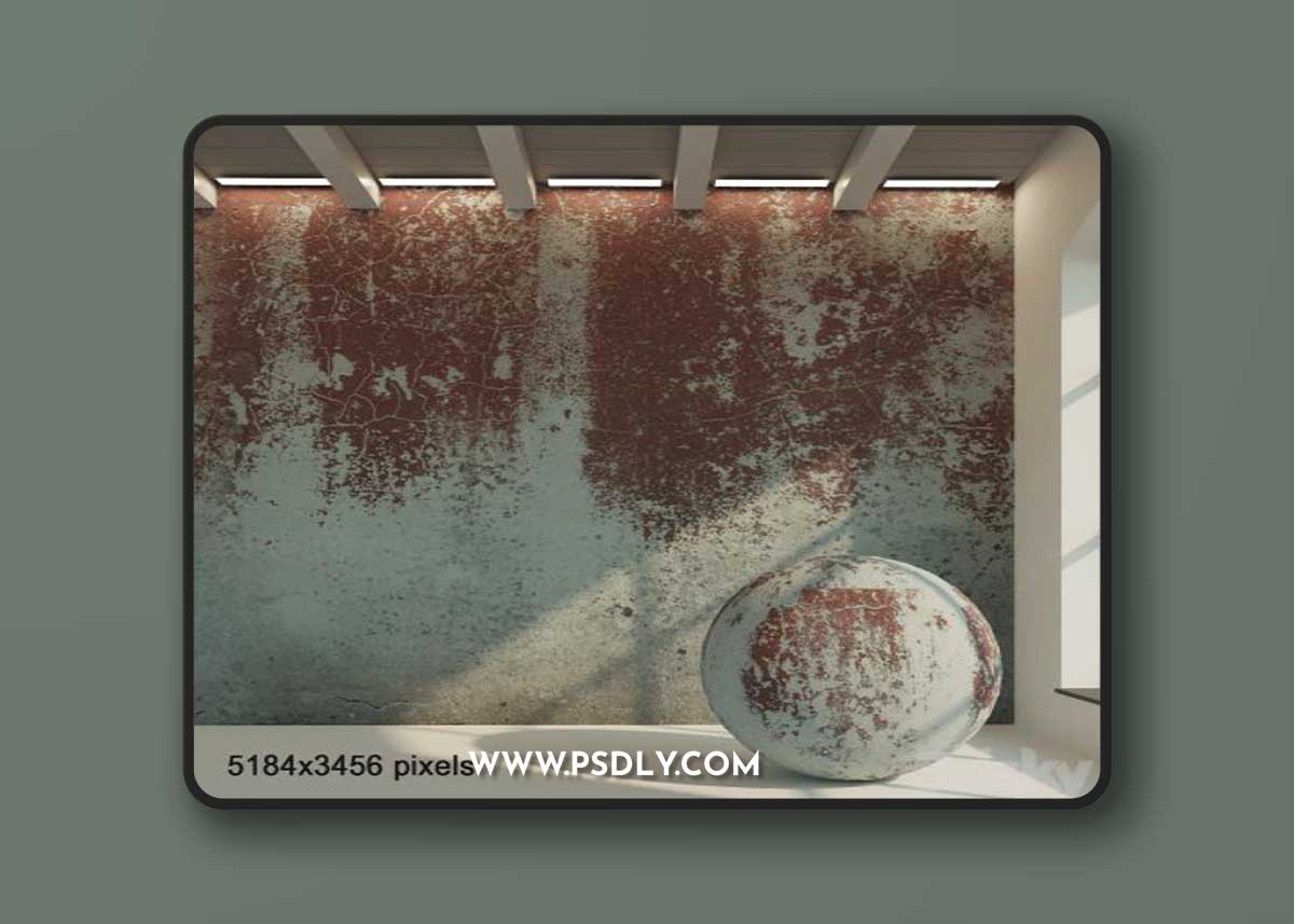 Old plaster. Painted wall. 17th 3D Model