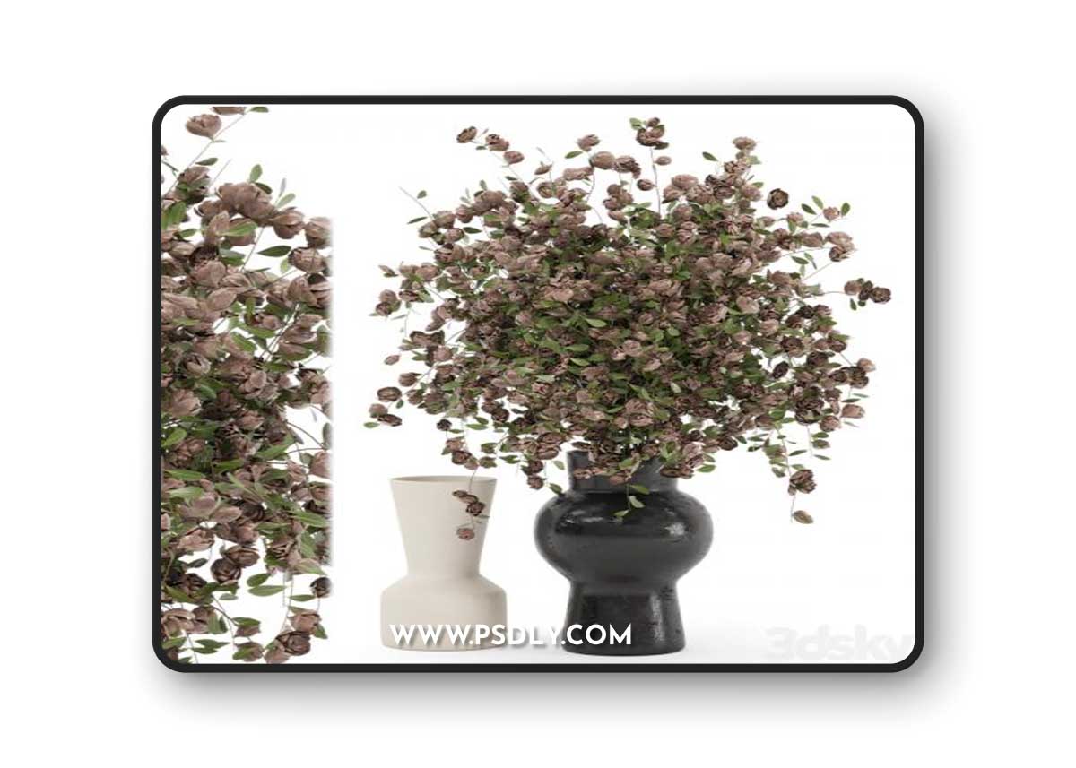 Plants Bouquet Collection In Concrete Pots - Set 1449