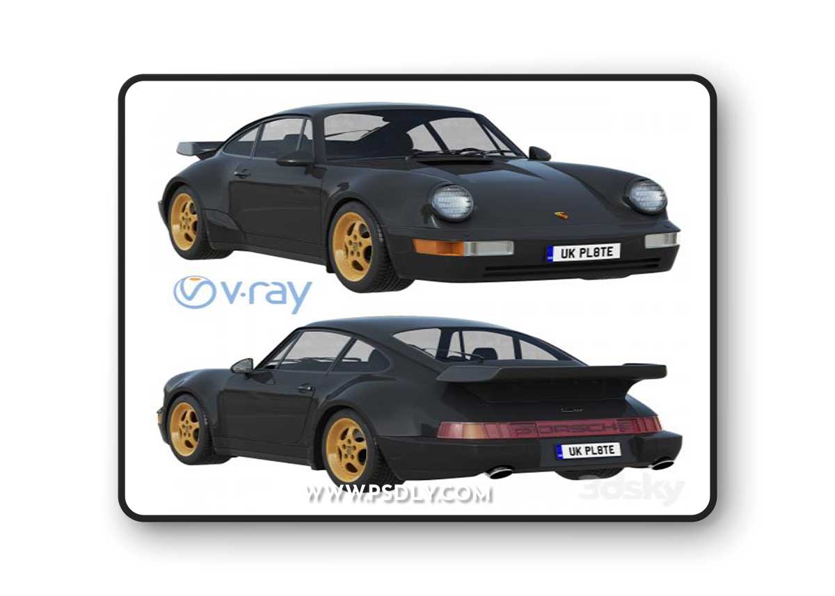 Porsche 911 964 Turbo 1993 3D Model