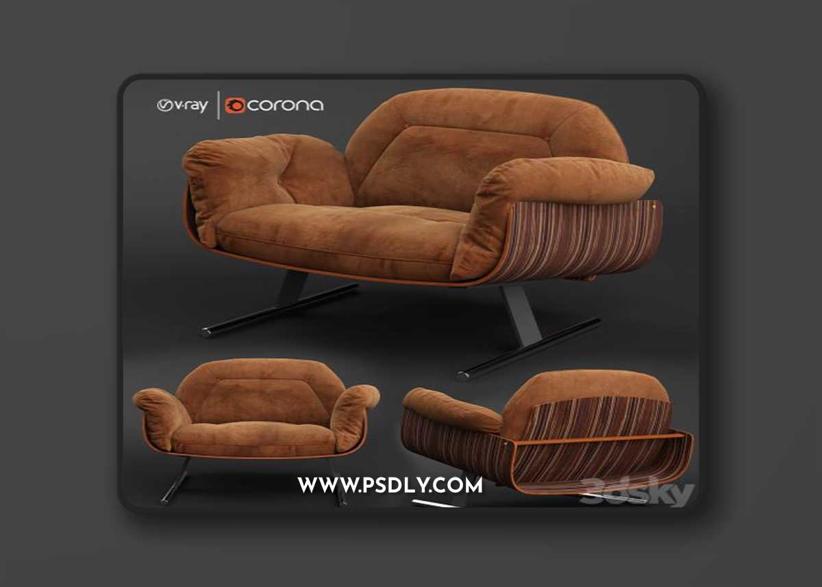 Presidencial Lounge Armchair 3D Model