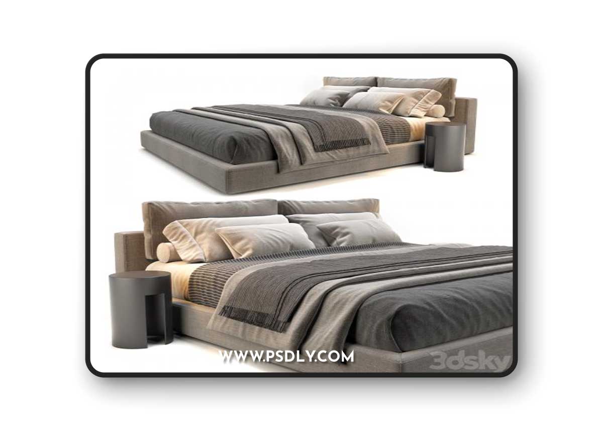 RH Cloud Platform Bed 3D Model