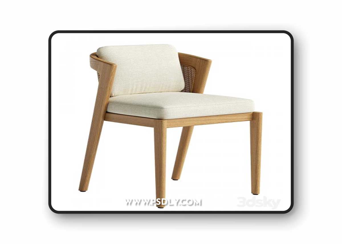 Restoration Hardware Malta Dining Chairs 3D Model