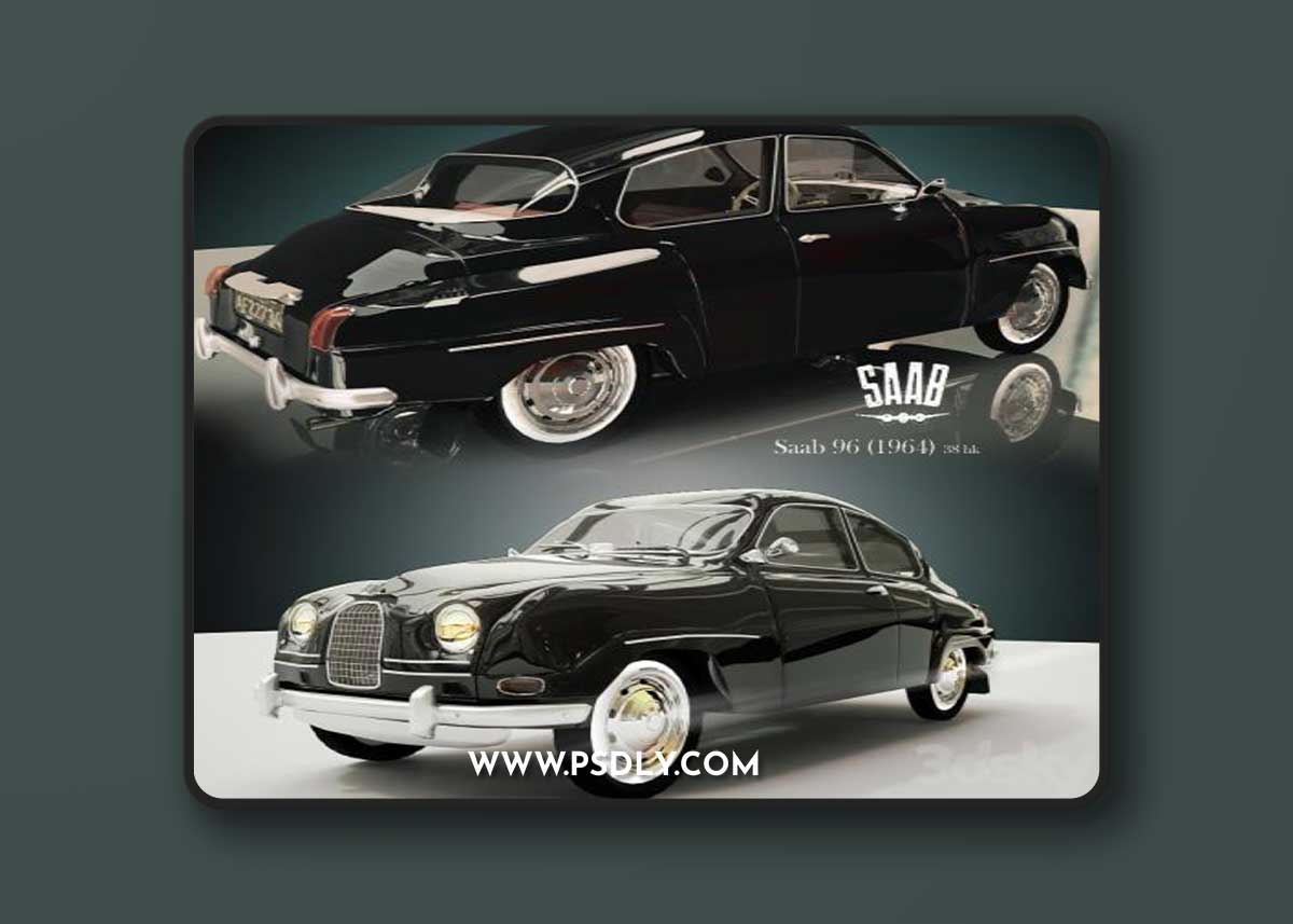 Saab 96 (1960-1964) 38hk 3D Model