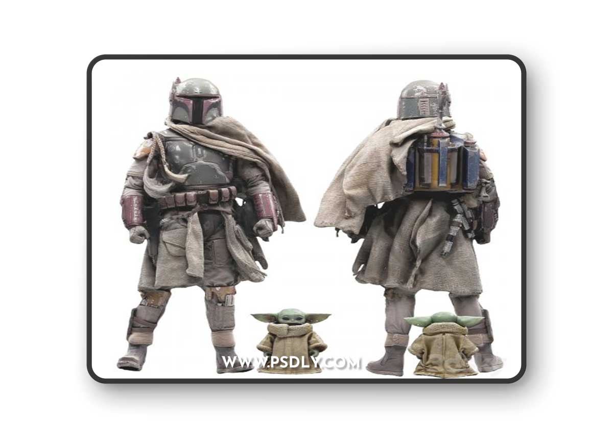 Set of figures 1 Boba Fett Mythos Star Wars and grogu