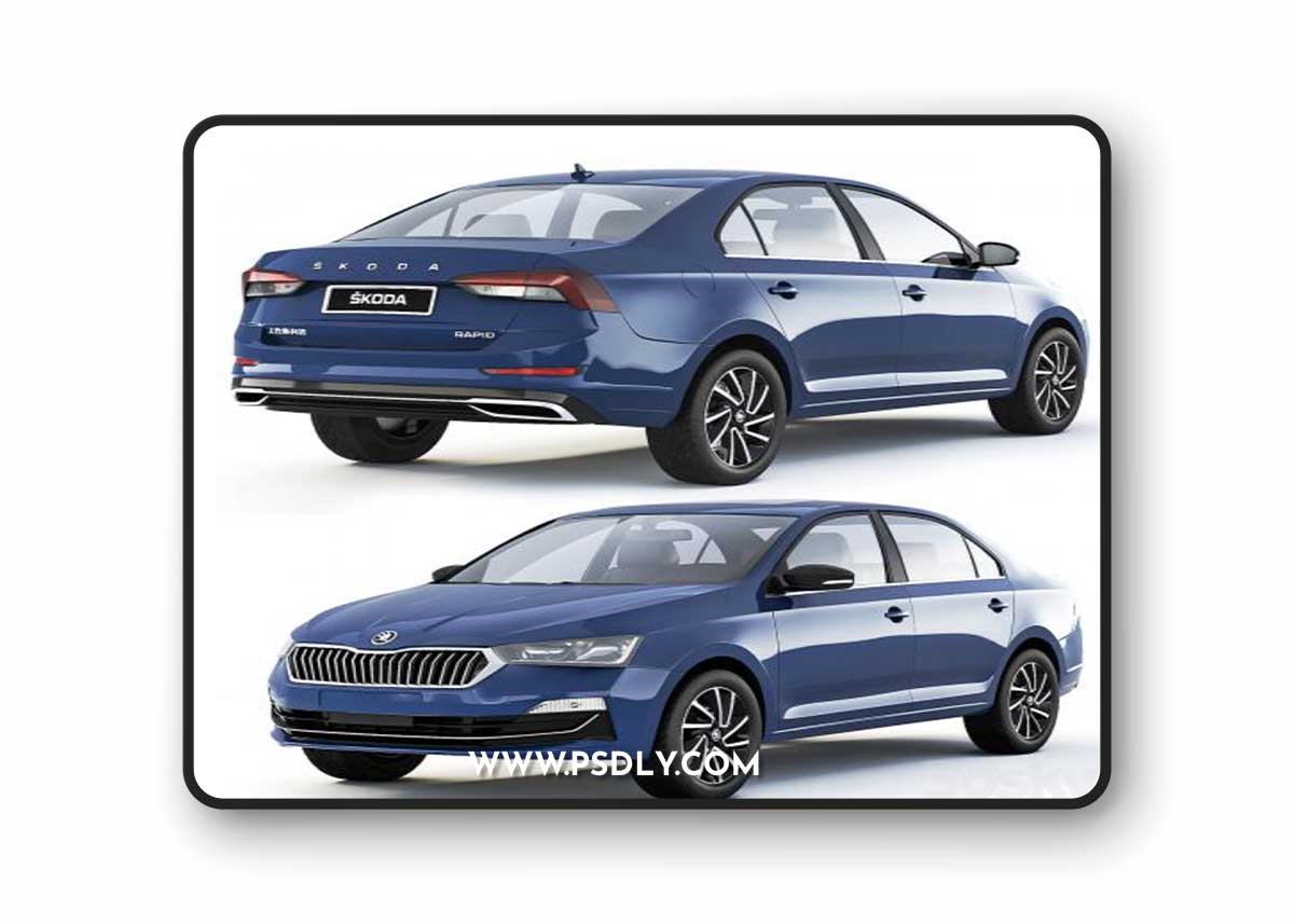 Skoda Rapid CN-spec sedan 2020 3D Model