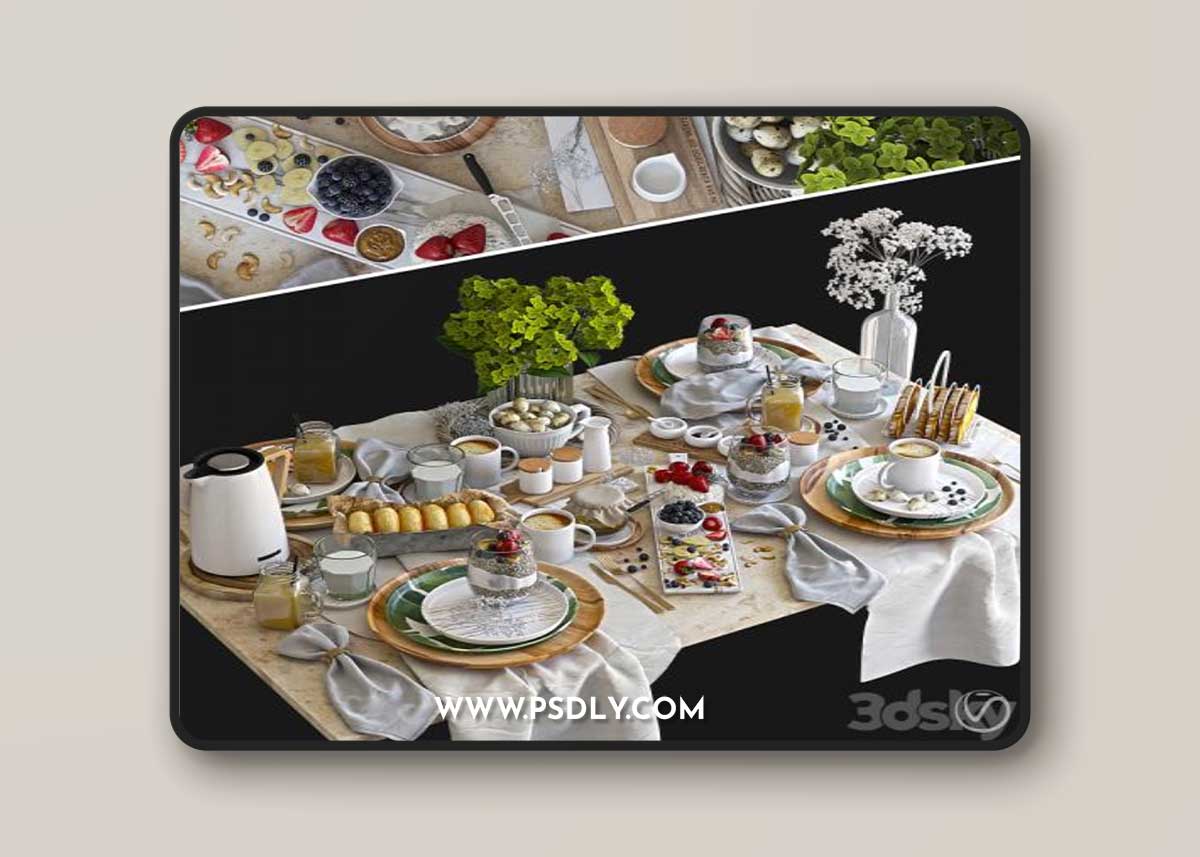 Table setting 37. Breakfast - 4. V-ray