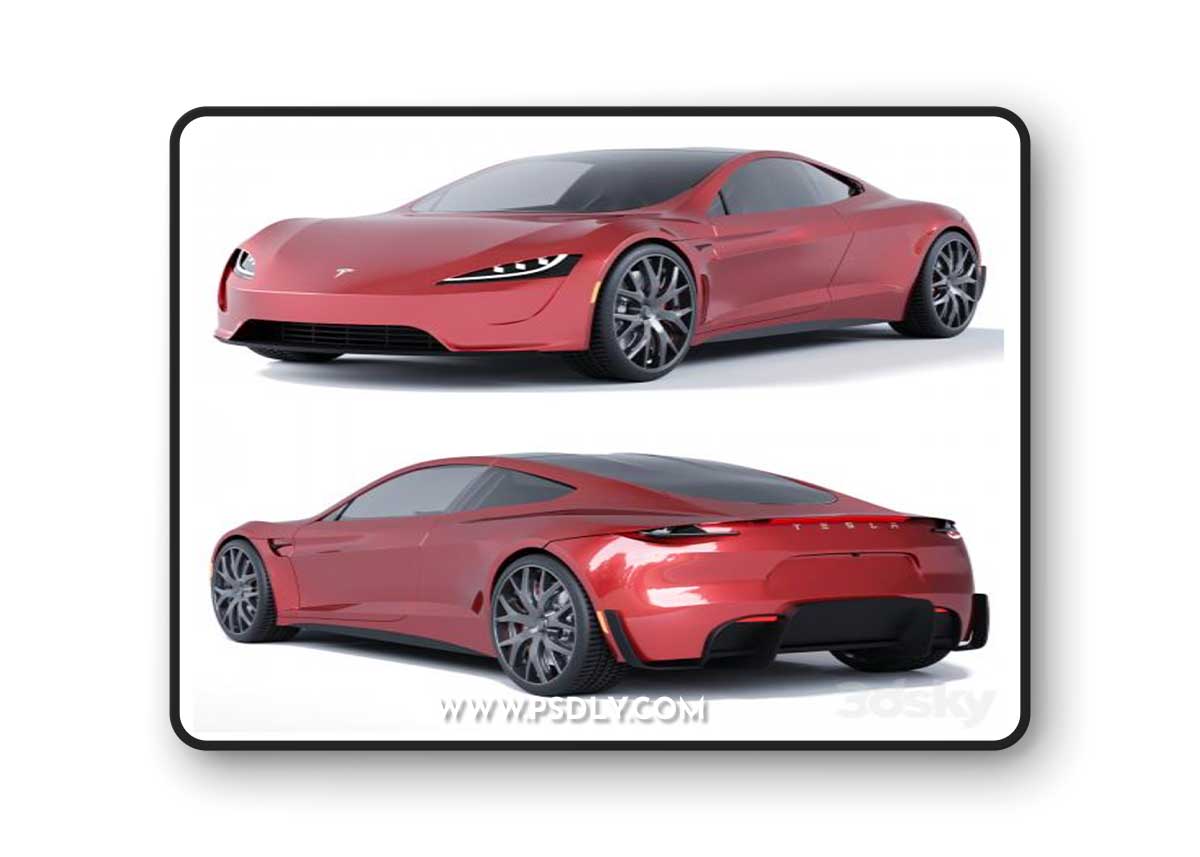 Tesla Roadster 3D Model