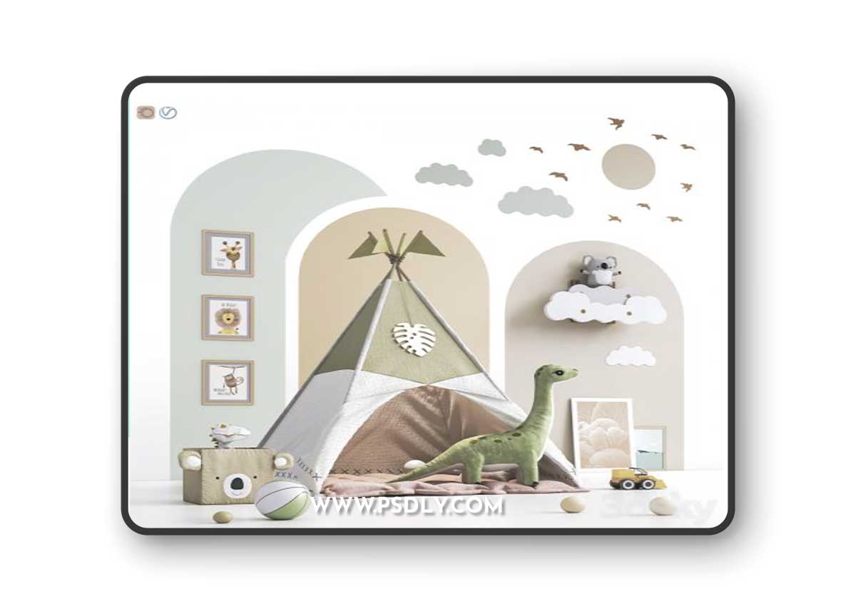 Toys , decor and furniture for nursery 136