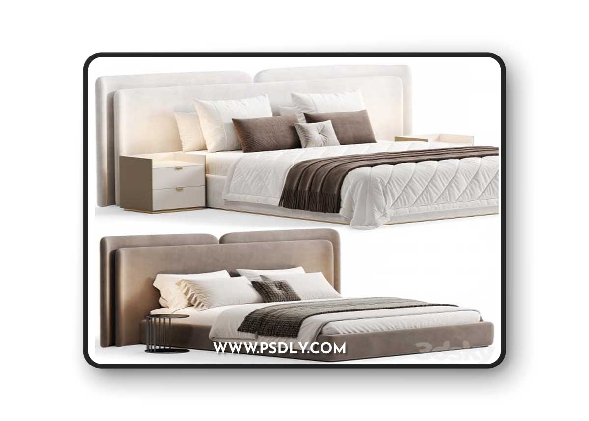 VALLETTA Bed By Importhome 02 3D Model