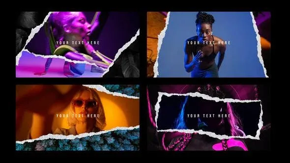 Videohive Torn Paper Transitions Video Template 50143509