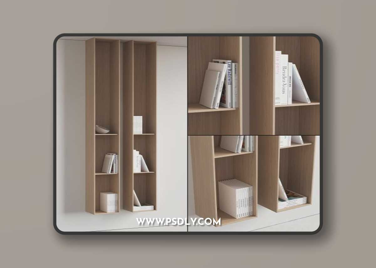 096 Wall rack shelves 03 neutral & minimal wood 01