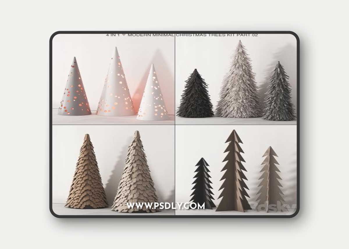 238 happy new year 02 modern christmas trees 02