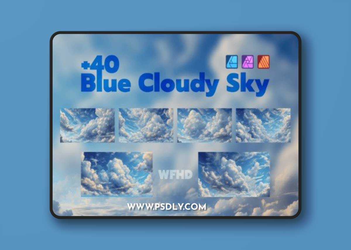 Affinity Blue Cloudy Sky Set | AFAssets