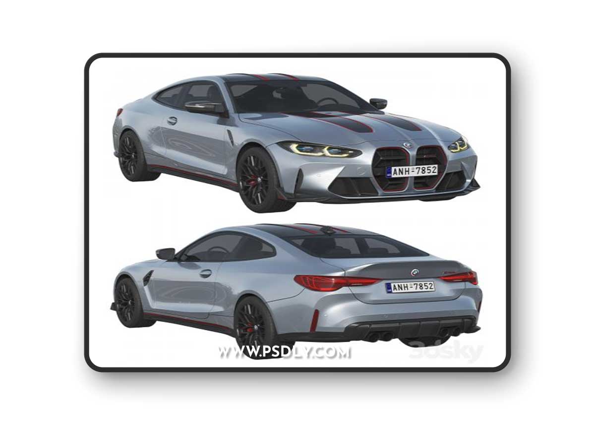 BMW M4 CSL 2022 3D Model