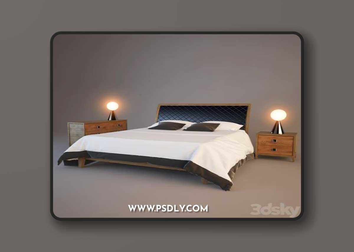 Bed FM Bottega d'Arte 3D Model