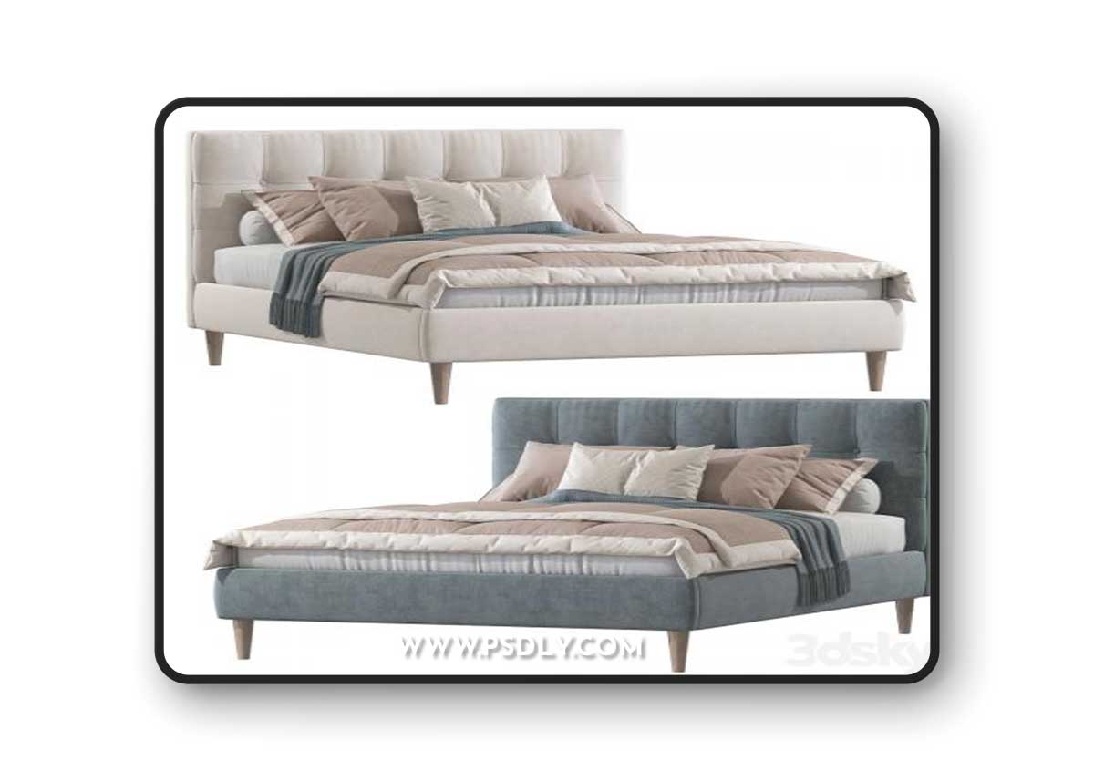 Double bed 98 3D Model