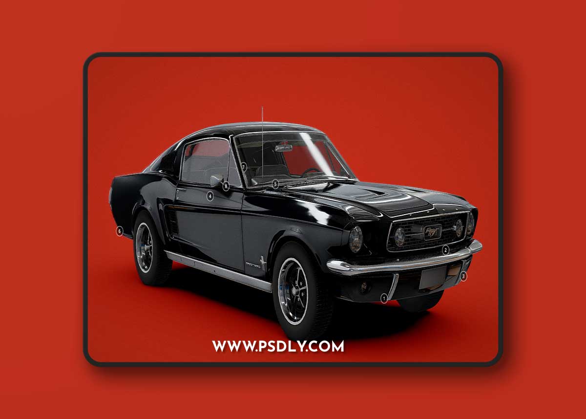 Ford Mustang Fastback 1967 3D Model