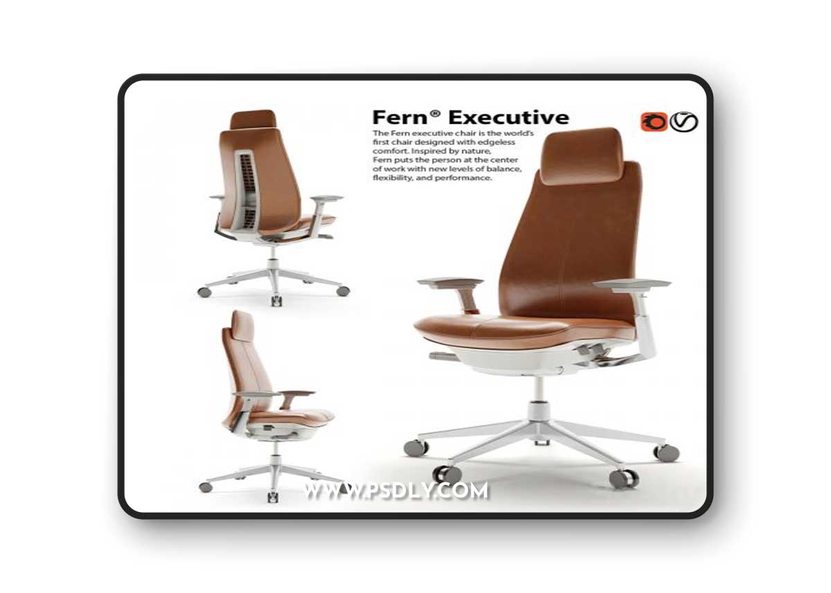 Haworth Fern Executive armchair 3D Model