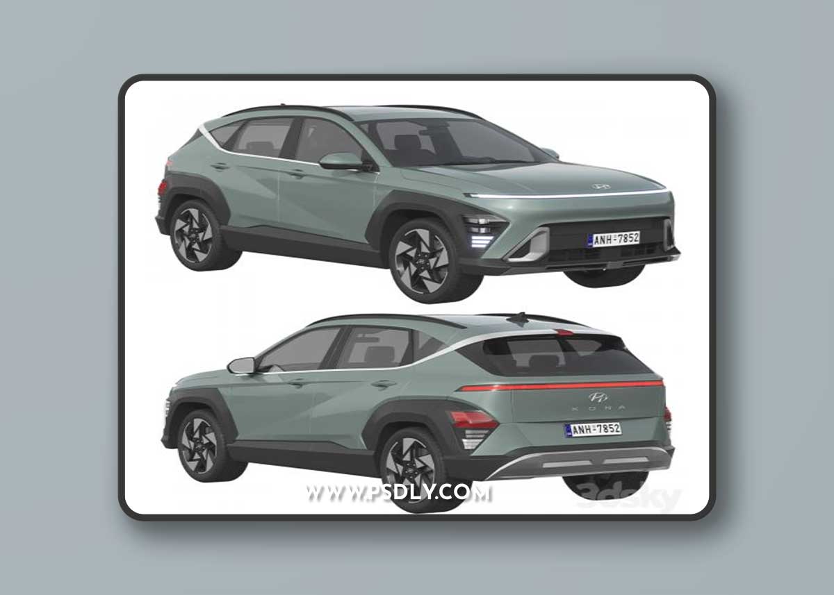 Hyundai Kona 2024 3D Model